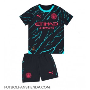 Manchester City Tercera Equipación Niños 2023-24 Manga Corta (+ Pantalones cortos)